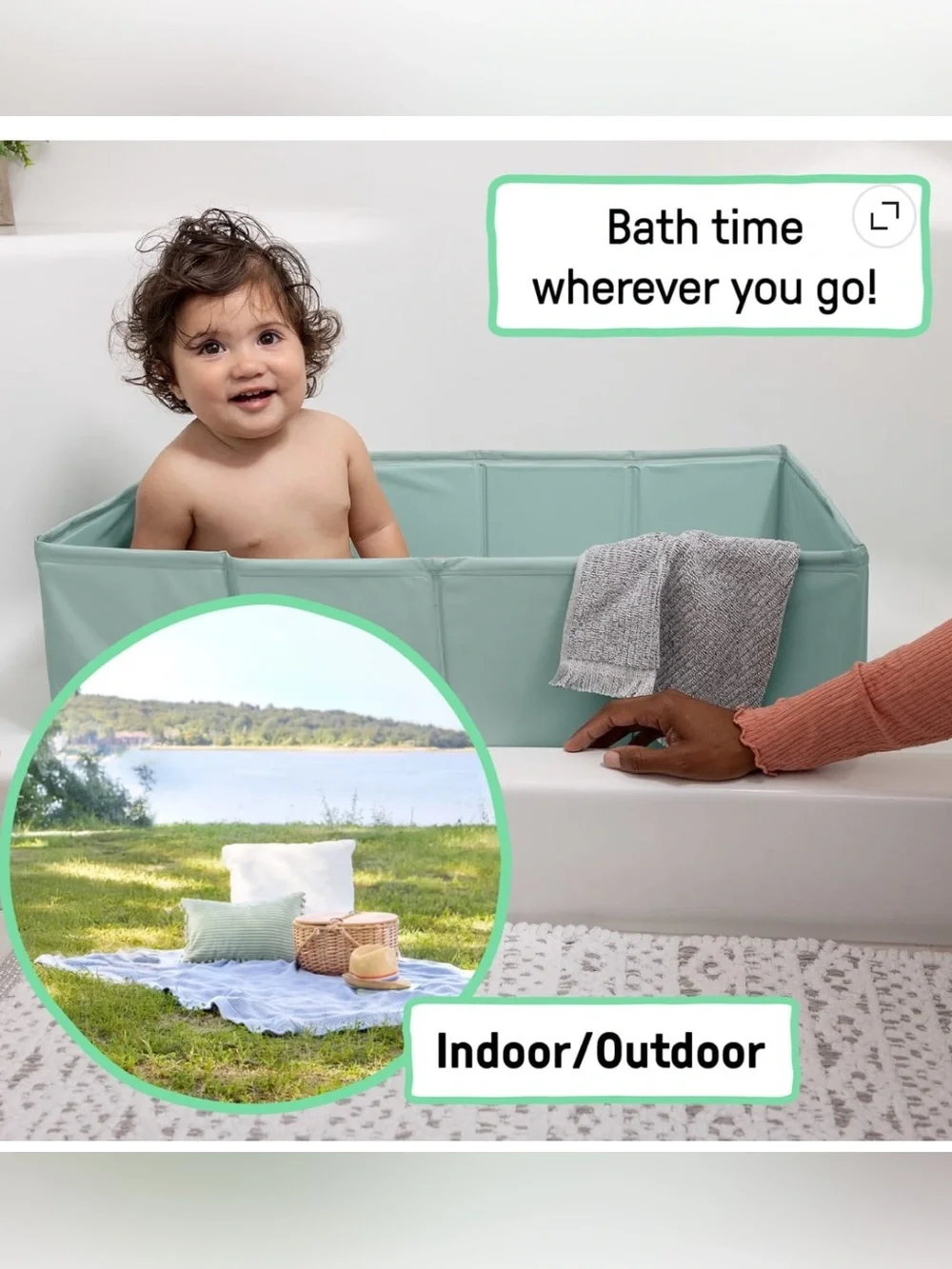 Ingenuity Mint portable bathtub for Kids